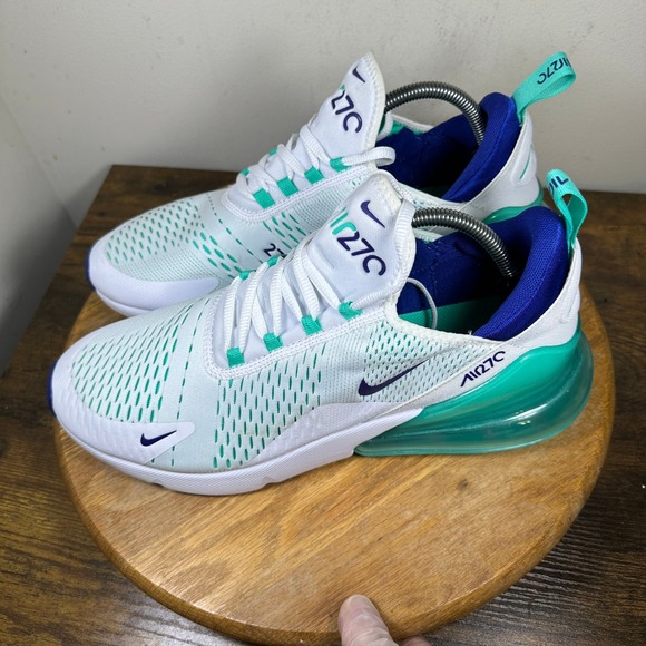 Nike Air Max 270 White Spirit Teal Nightshade Mens Sneakers CI2451-100 Size 11.5 - Picture 4 of 8